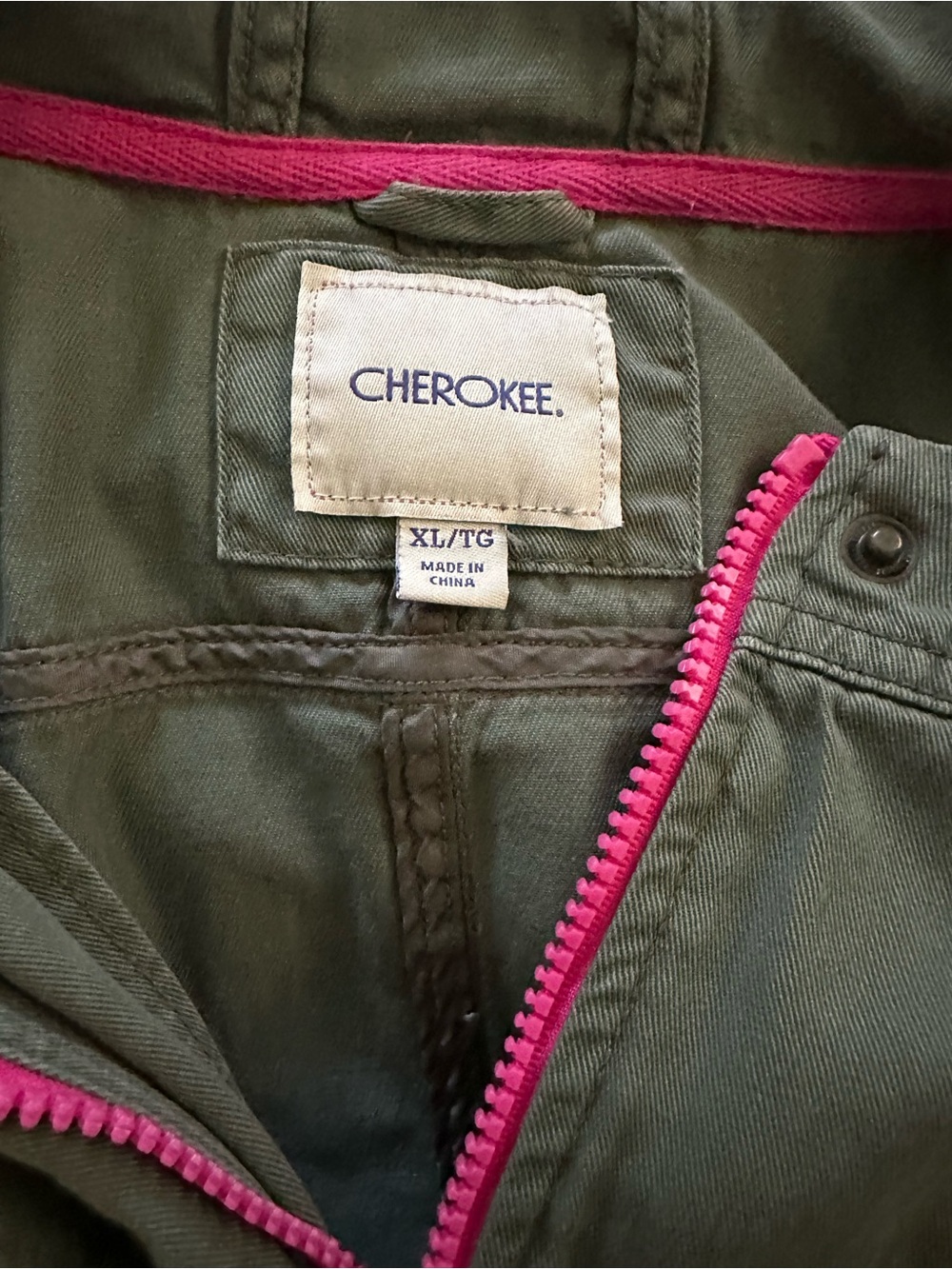 Cherokee Olive Green Hooded Utility Jacket - Picture 3 of 3